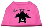 Batsy the Bat Screen Print Dog Shirt Bright Pink XS