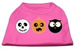 The Spook Trio Screen Print Dog Shirt Bright Pink XS