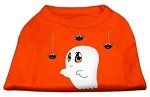 Sammy the Ghost Screen Print Dog Shirt Orange XS