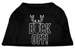 Buck Off Screen Print Dog Shirt Black XS