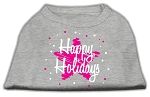 Scribble Happy Holidays Screenprint Shirts Grey S