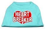 Heart Breaker Screen Print Shirt Aqua Sm