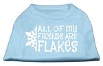 All my friends are Flakes Screen Print Shirt Baby Blue S