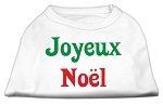 Joyeux Noel Screen Print Shirts White M