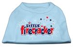 Little Firecracker Screen Print Shirts Baby Blue M