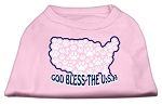 God Bless USA Screen Print Shirts Light Pink M