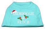 Aberdoggie Christmas Screen Print Shirt Aqua L