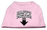 Happy Meter Screen Printed Dog Shirt Light Pink Lg