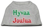 Hyvaa Joulua Screen Print Shirt Grey L