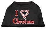 I Heart Christmas Screen Print Shirt Black Lg