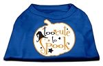 Too Cute to Spook Screen Print Dog Shirt Blue XS