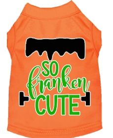 So Franken Cute Screen Print Dog Shirt Purple Sm