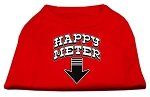 Happy Meter Screen Printed Dog Shirt Red XXL