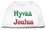 Hyvaa Joulua Screen Print Shirt White XXL