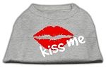 Kiss Me Screen Print Shirt Grey XXXL