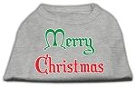 Merry Christmas Screen Print Shirt Grey XXXL