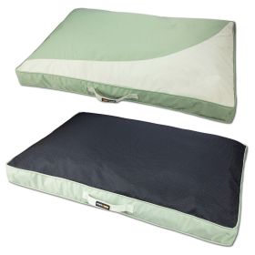 Dog Helios 'Immortal-Trek' Waterproof Rectangular Travel Dog Bed (Color: Green, size: large)