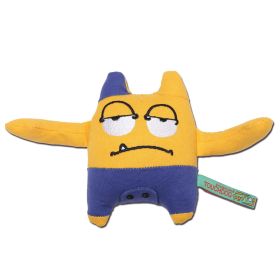 Touchdog Cartoon Sleepy Monster Plush Dog Toy (Color: yellow)